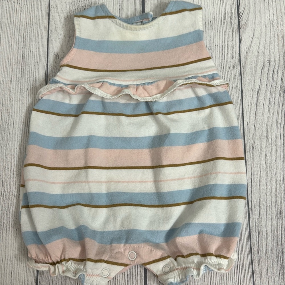 Carter's Baby Girl Pastel Striped Knit Romper